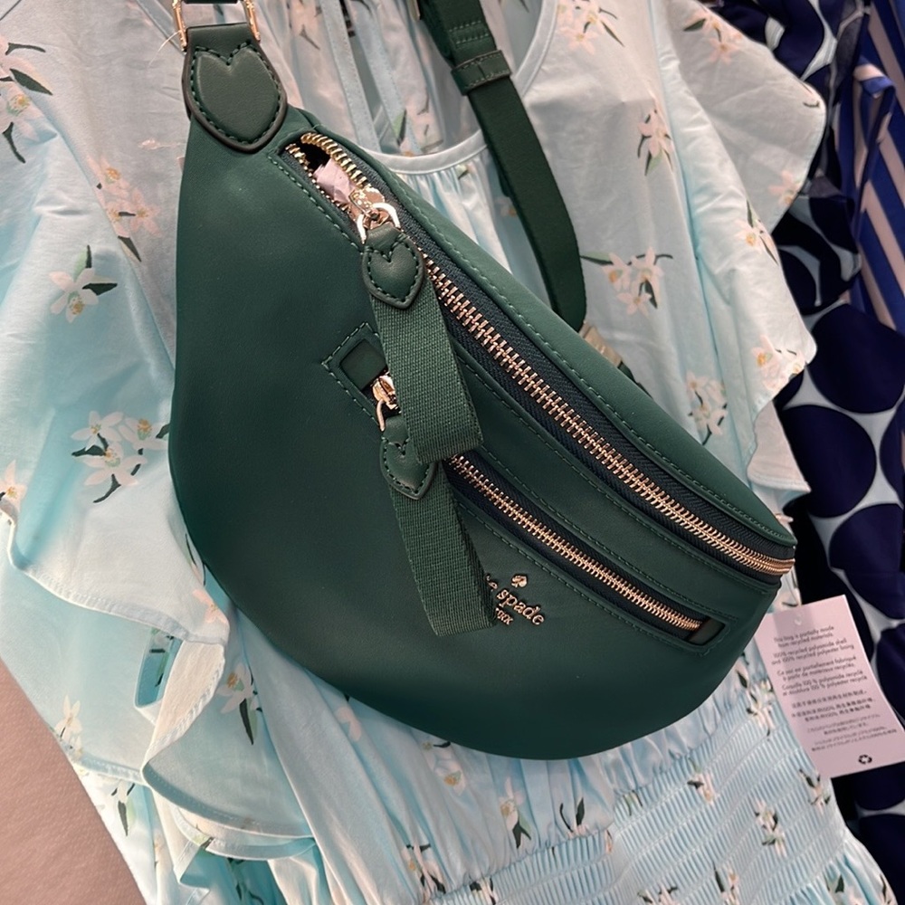 Kate Spade Chelsea Nylon Belt Bag Fanny Pack 
Color: Deep Jade
NWT - Picture 13 of 16